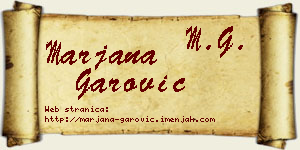 Marjana Garović vizit kartica